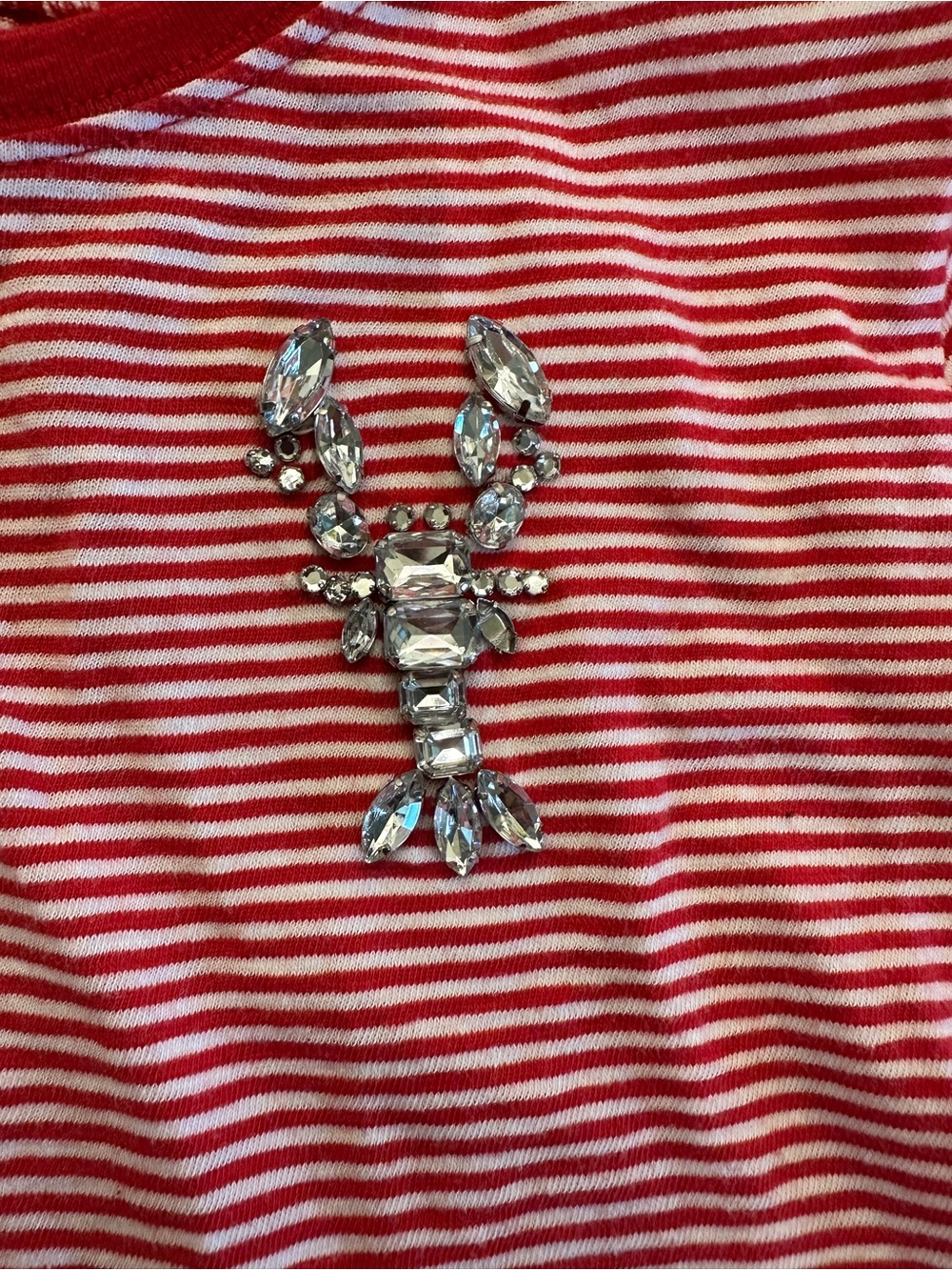 Crewcuts Red and White Striped Kids Tee